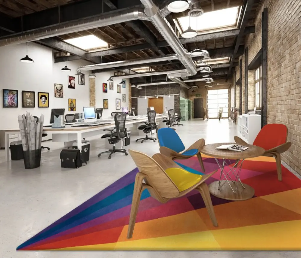 Colourful Office Space – Modern Rugs