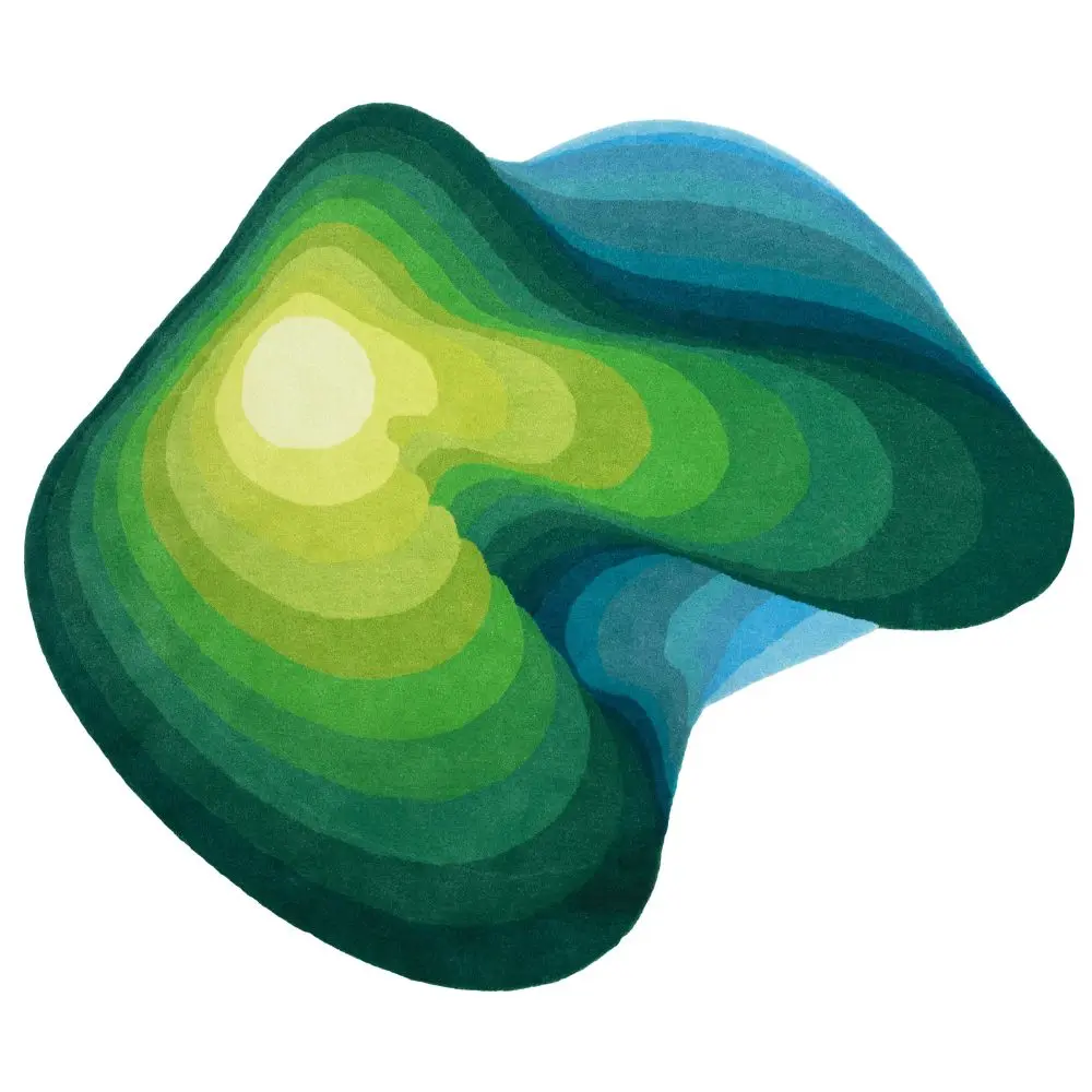 Colourful Modern Rug - Amoeba Fresh