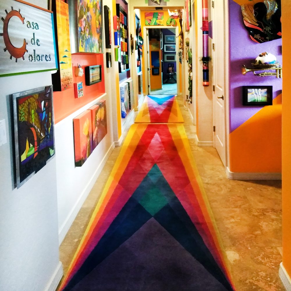 rainbow hallway contemporary runner