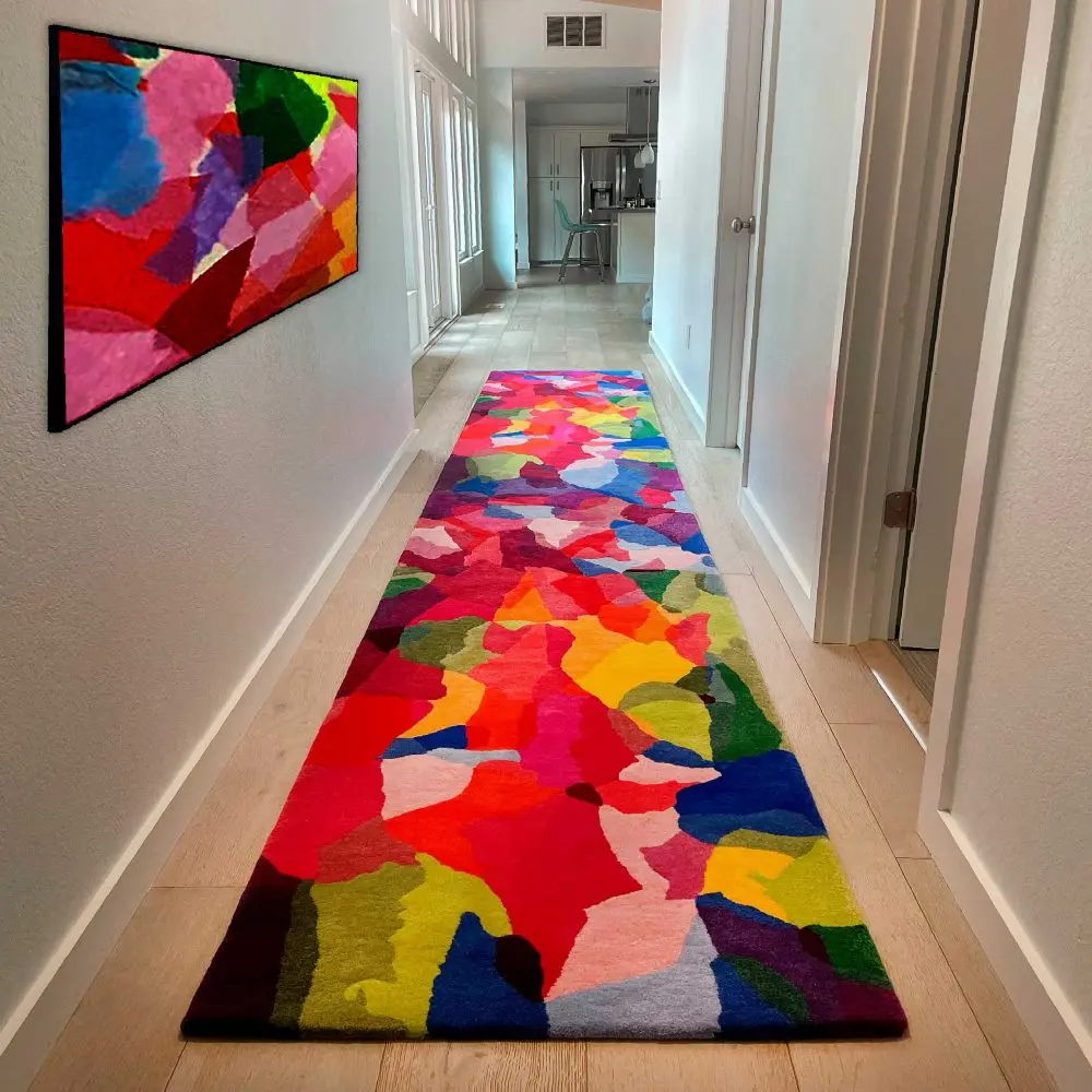 Colourful wool rug