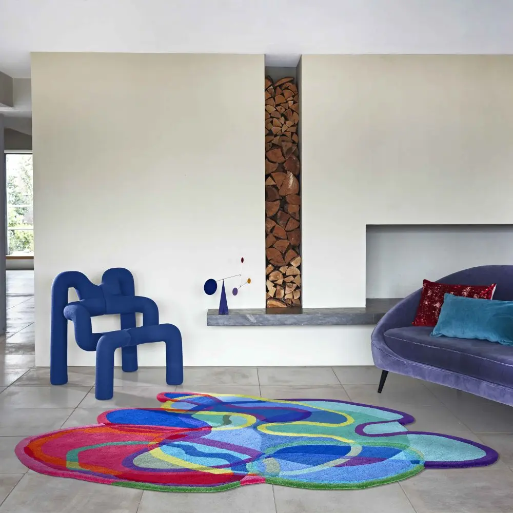 Hypoallergenic wool rug