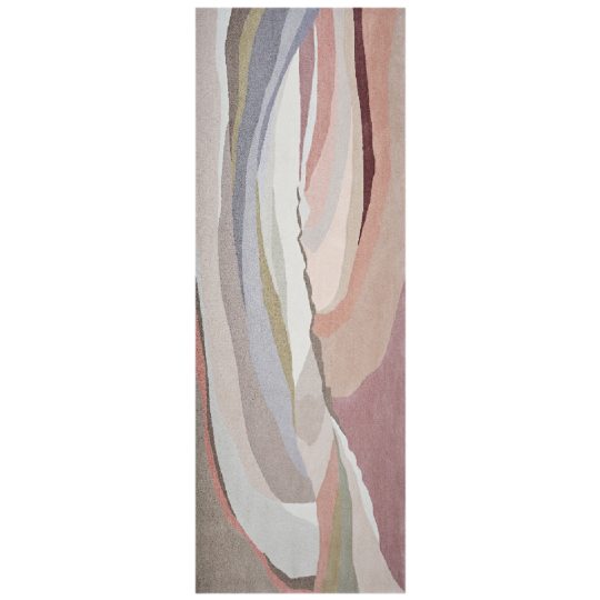 Luxury Grey Designer Runner Antelope Canyon Mist