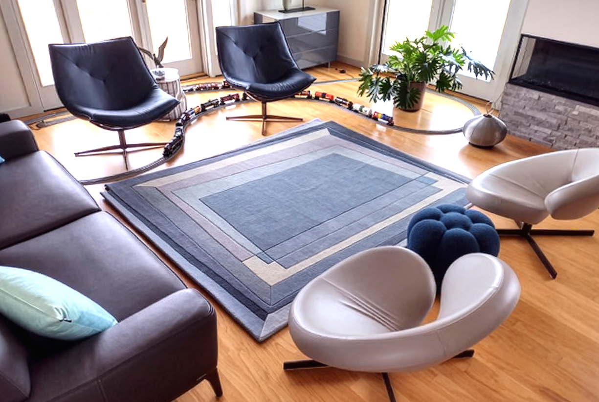 Rothko-esque Grey Rug in client home