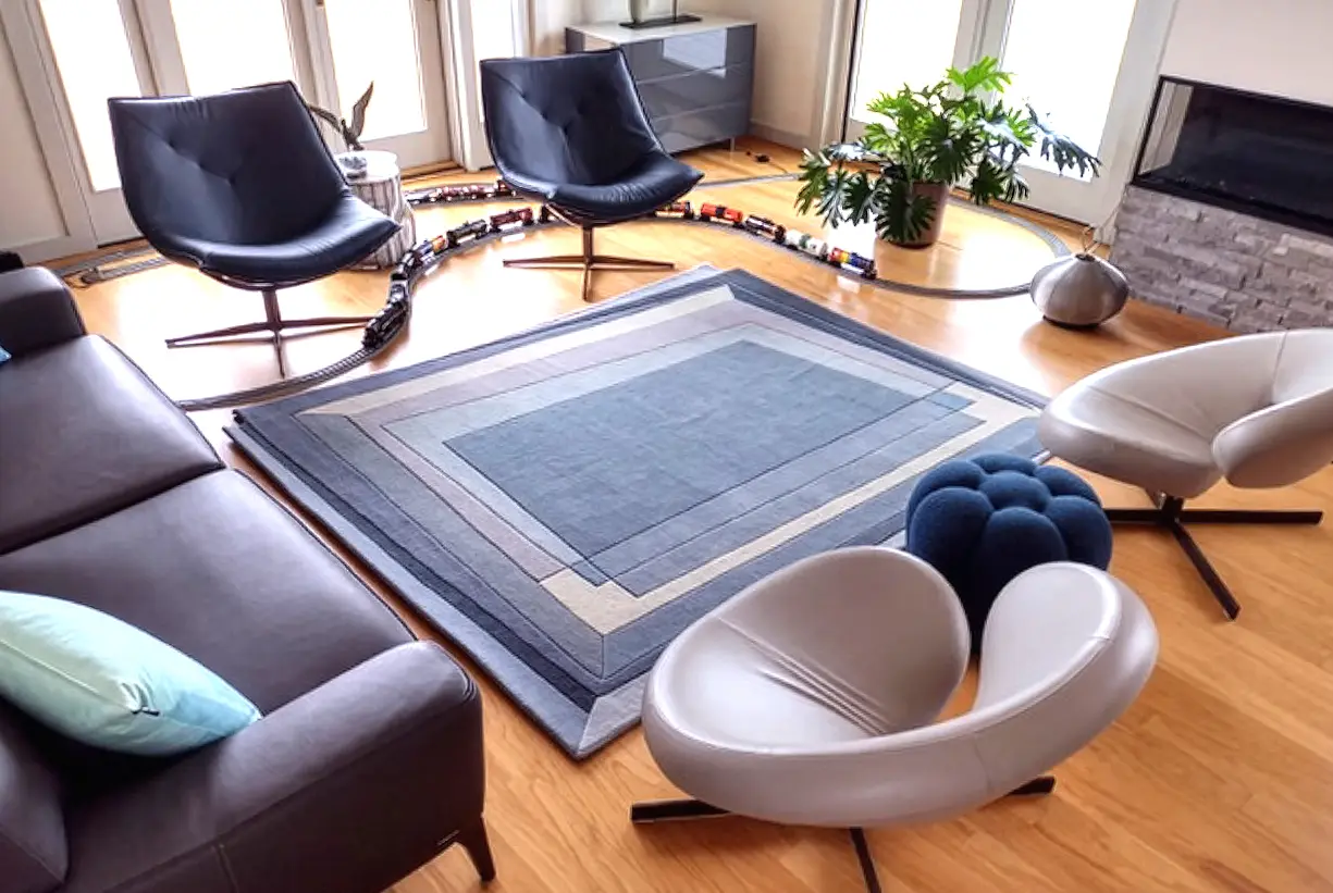 Rothko-esque Grey Rug in client home