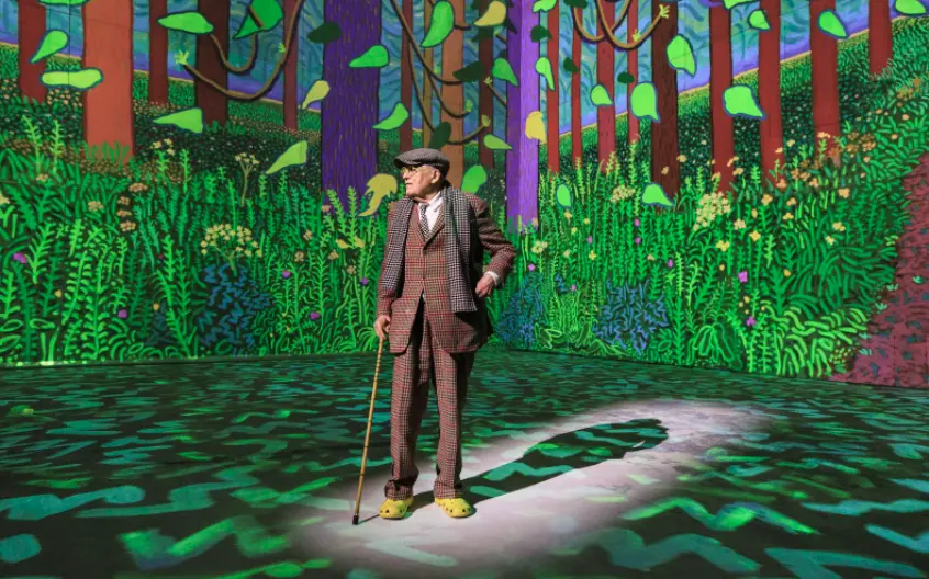 David Hockney at his London Art Exhibition 2023 'Bigger & Closer'