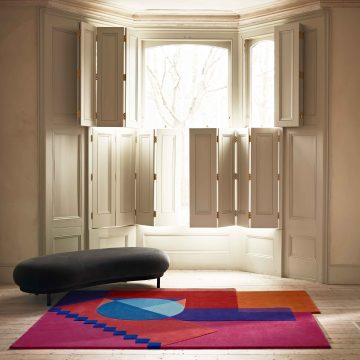 Luxury Designer Colourful Area Rug Santorini Sunset