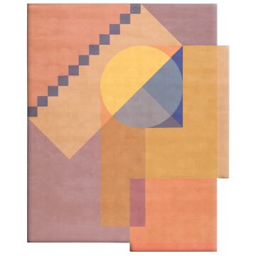 Modern Orange Area Rug Design Santorini Sunrise