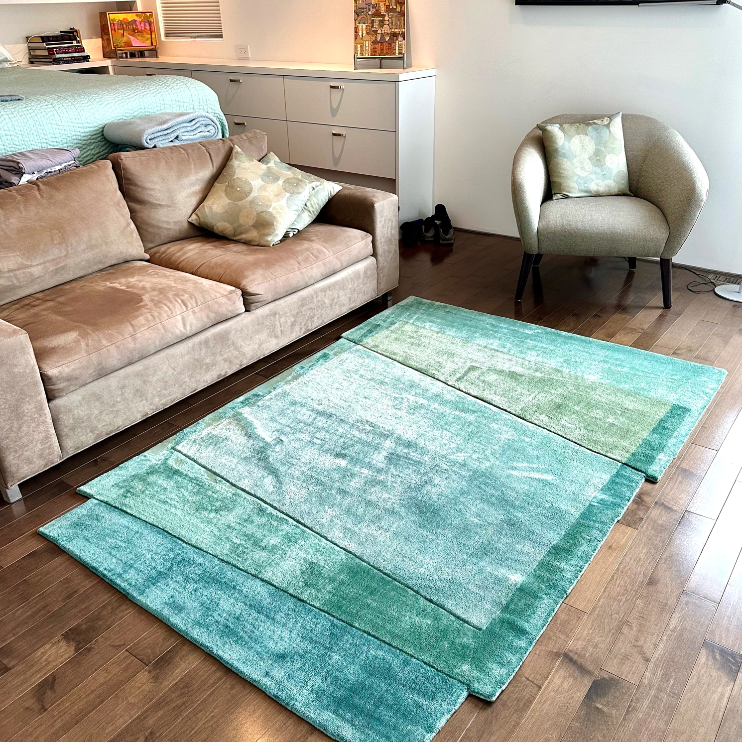 Blue Green Ocean Aqua Teal Sea Area Rug