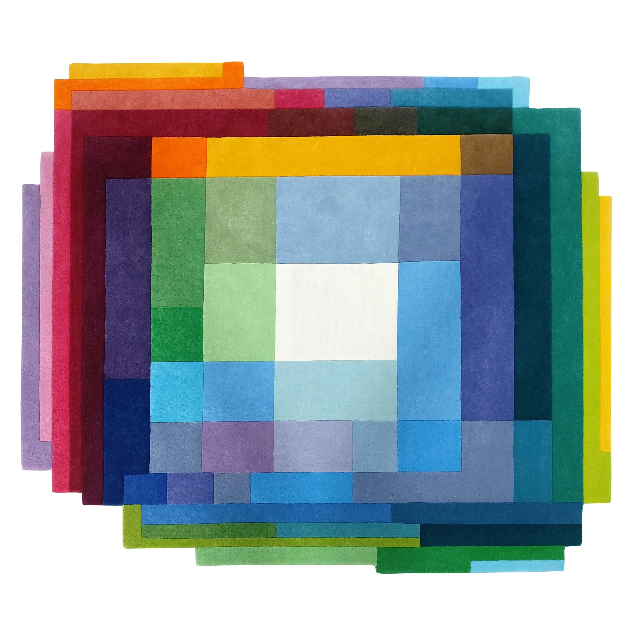 Contemporary Luxury Color Rug Chromatic Pixel