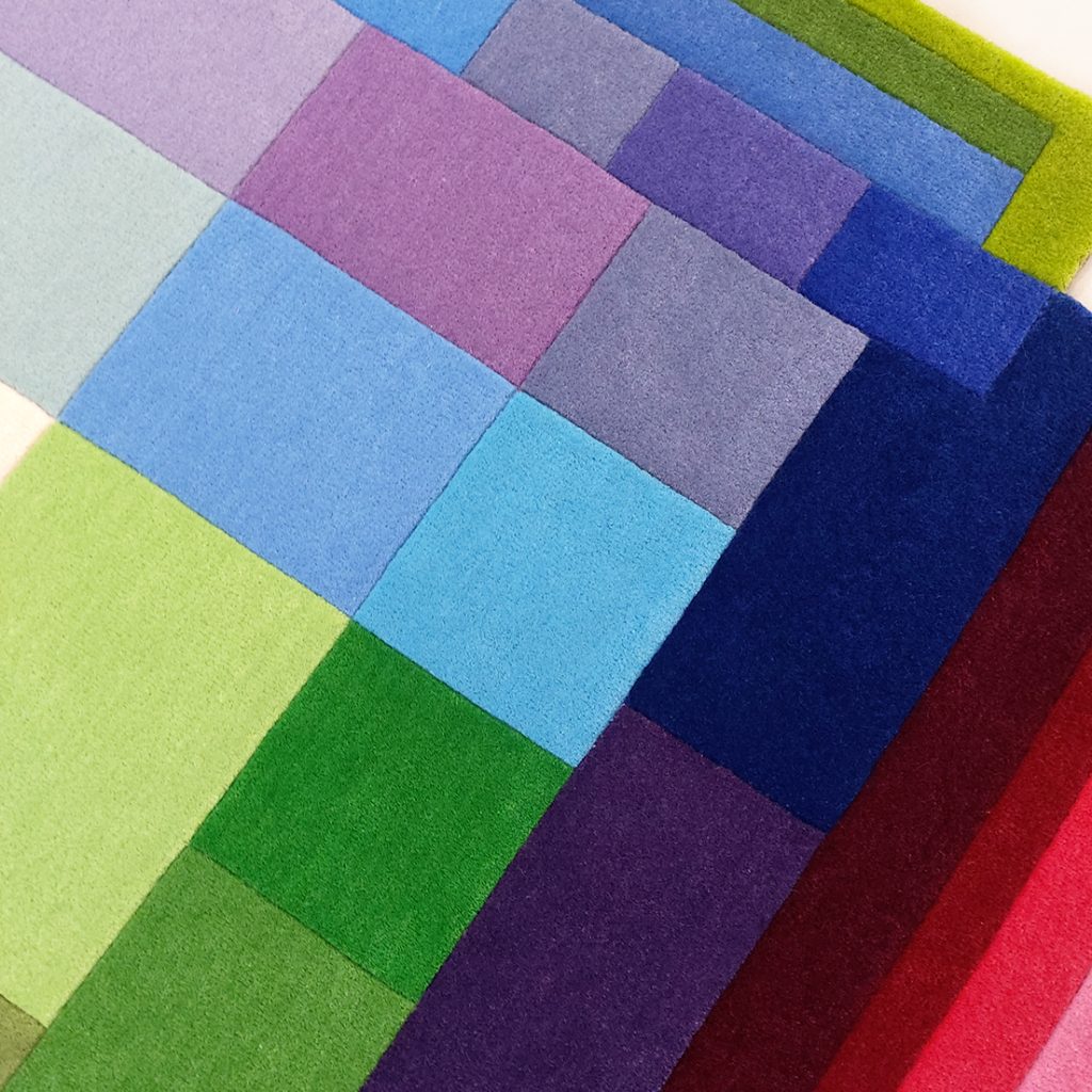 Designer Wool Colour Block Chromatic Pixels Rug