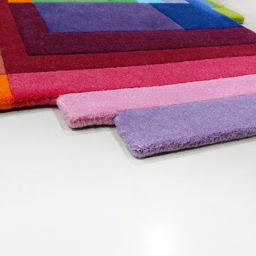 Modern Multi Color Rug Chromatic Pixels