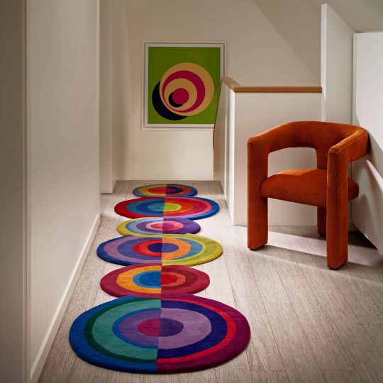 Modern Multi Coloured Runner Rug Sonia and Sonya