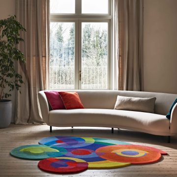 Modern Rainbow Circle Rug Sonia and Sonya