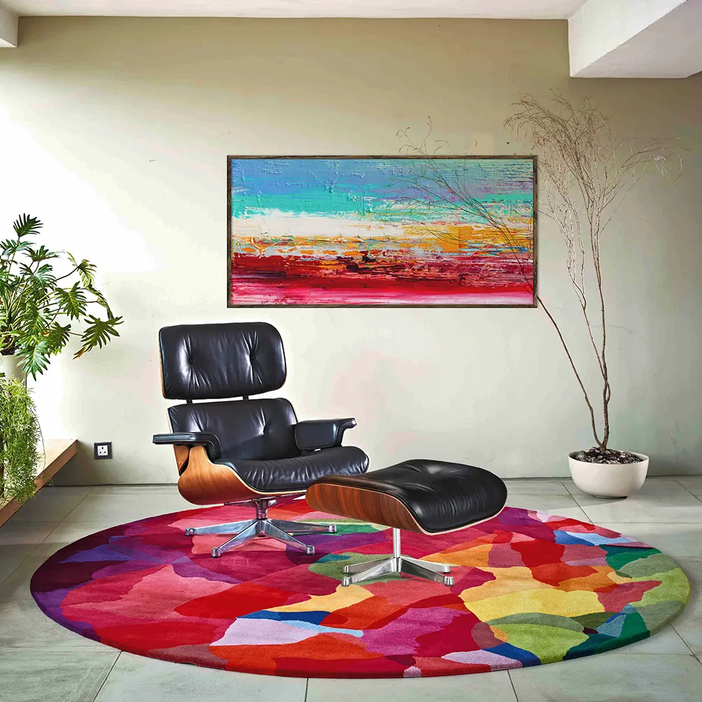 Colourful Rainbow Flower Rosie Rug