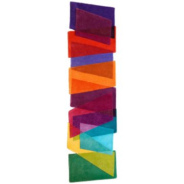 Modern Colourful Happy Runner Rug