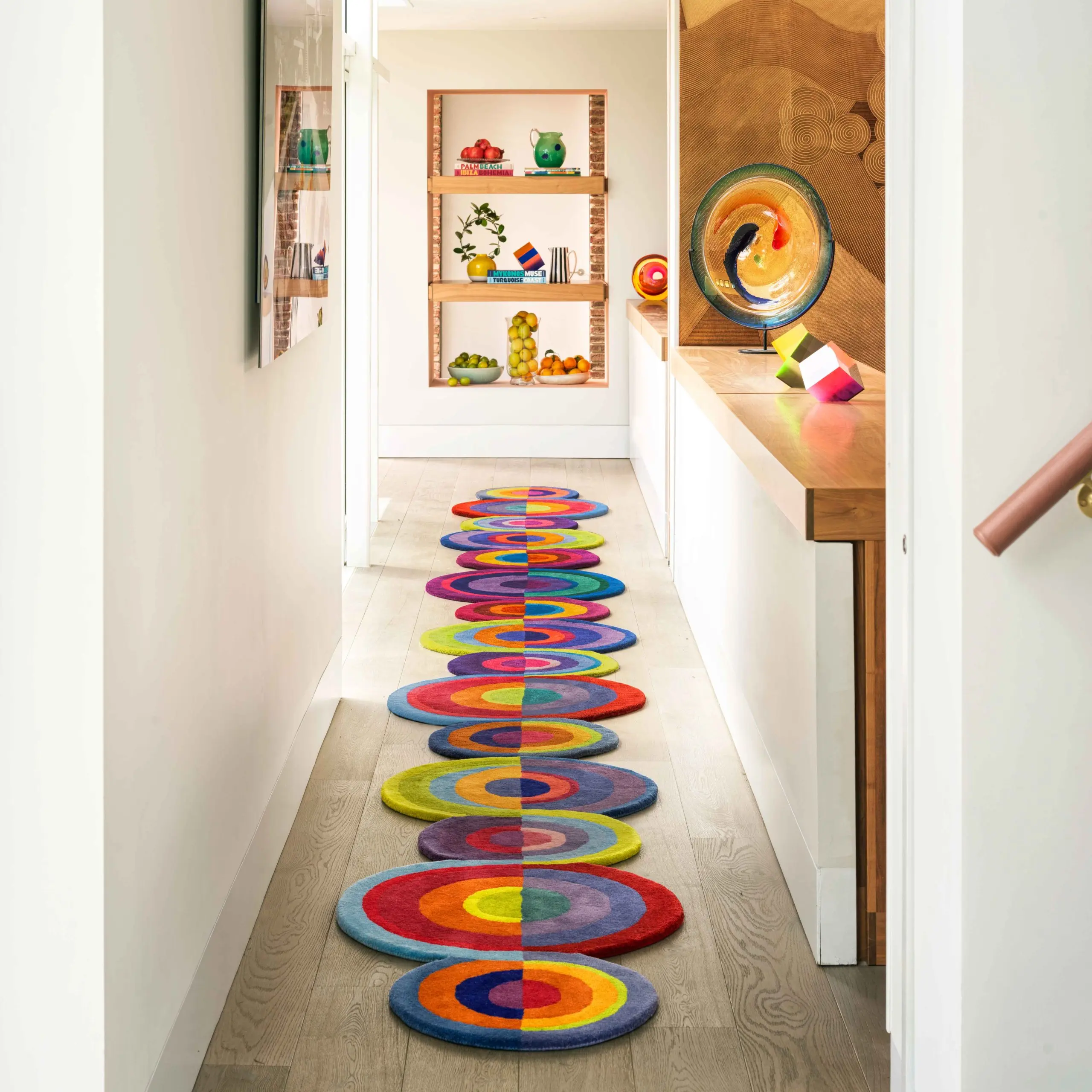 Designer Multi Colour Sonia and Sonya Runner Rug