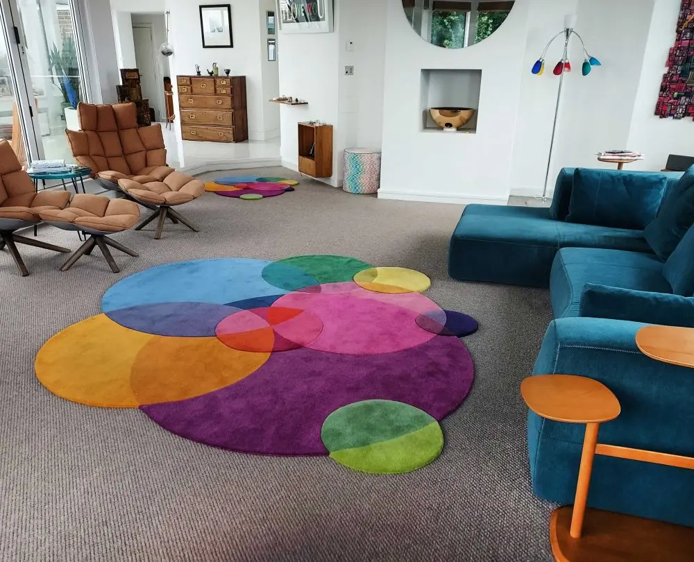 Modern Bubbles Area Rug