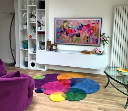 Modern Colourful Bubbles Rug
