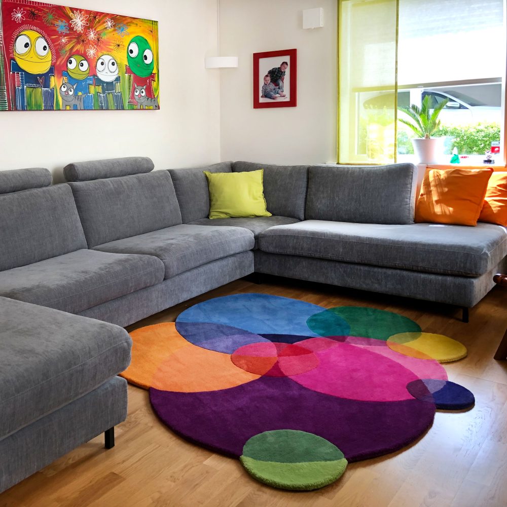 Modern Rug for Living Room Bubbles