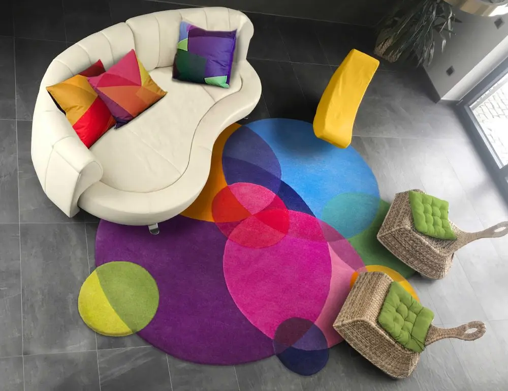 Playful Modern Bubbles Rug