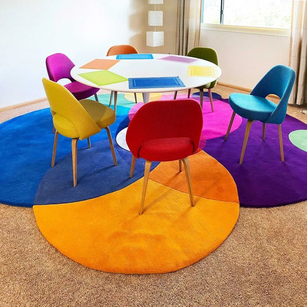 Playroom School Colour Bubbles Rug