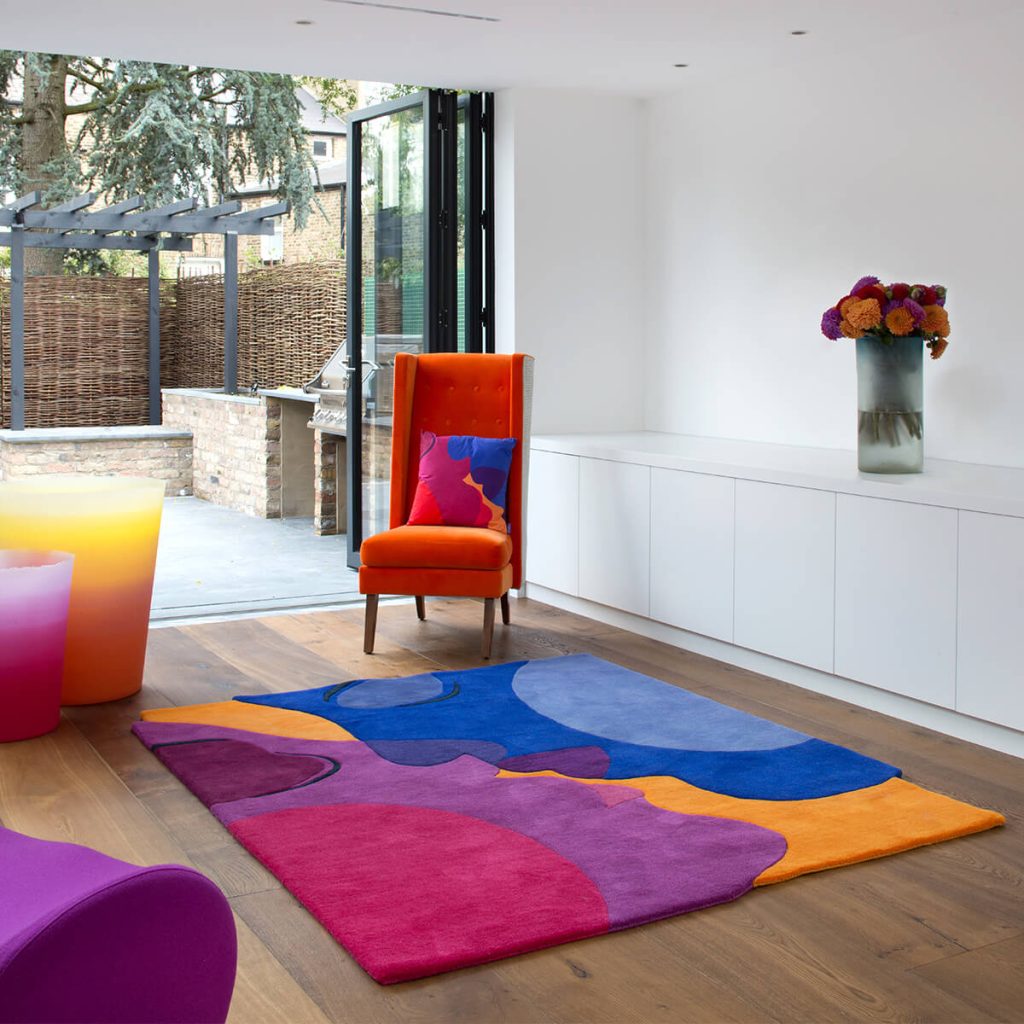 Colourful Contemporary Rugs Kiss Sample