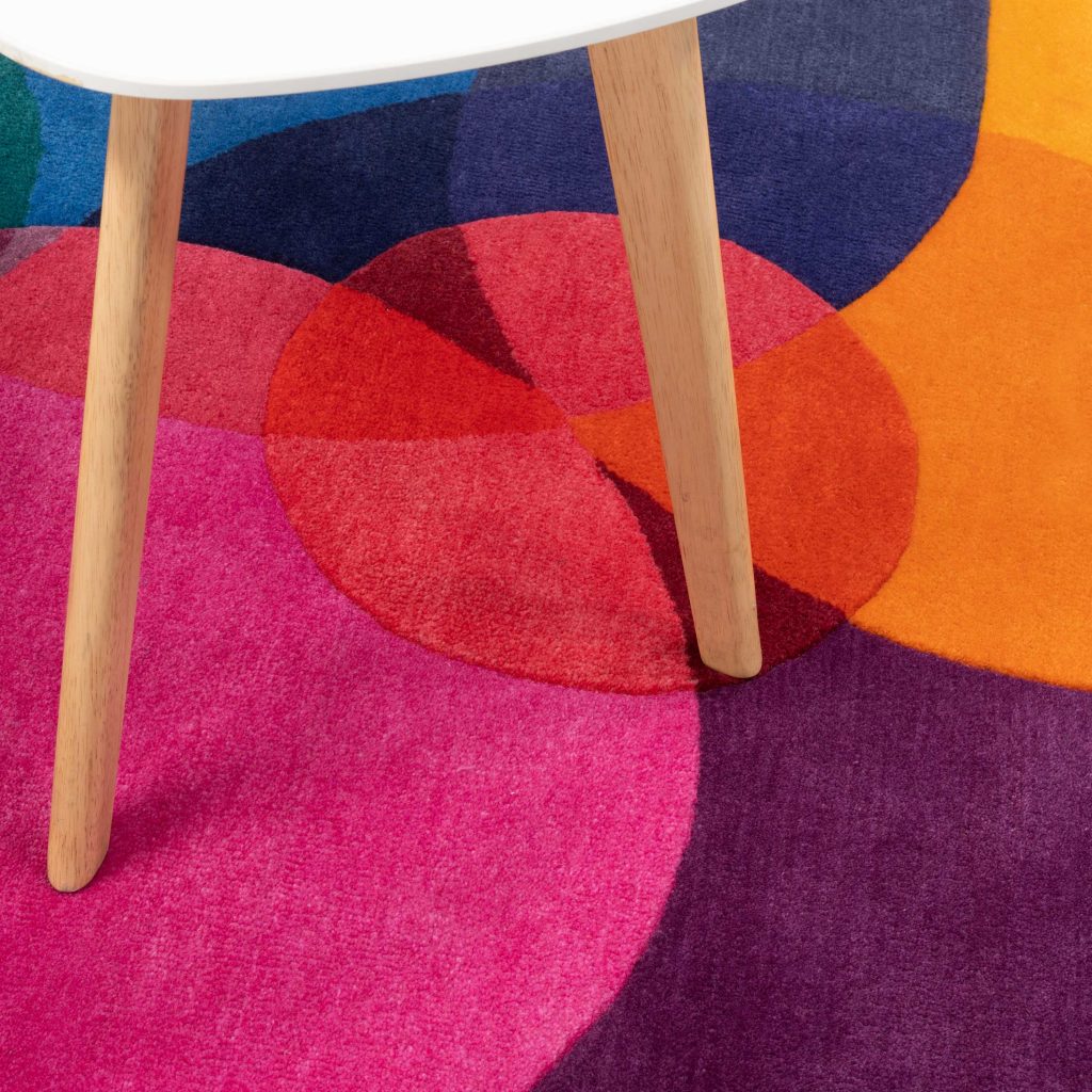 Discounted Colourful Rug Bubbles Rug
