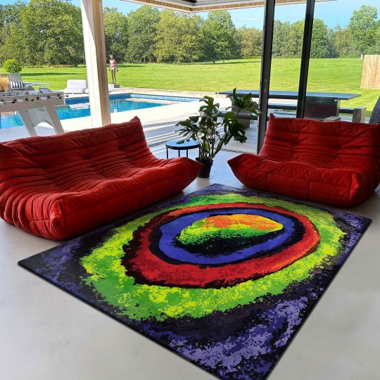 Kandinsky Contemporary Art Area Rug