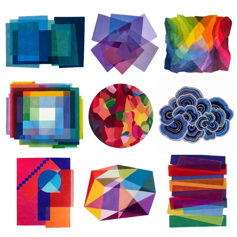 A collection of irregular rugs and runners by Sonya Winner 