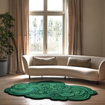 Lichen Modern Green Area Rug