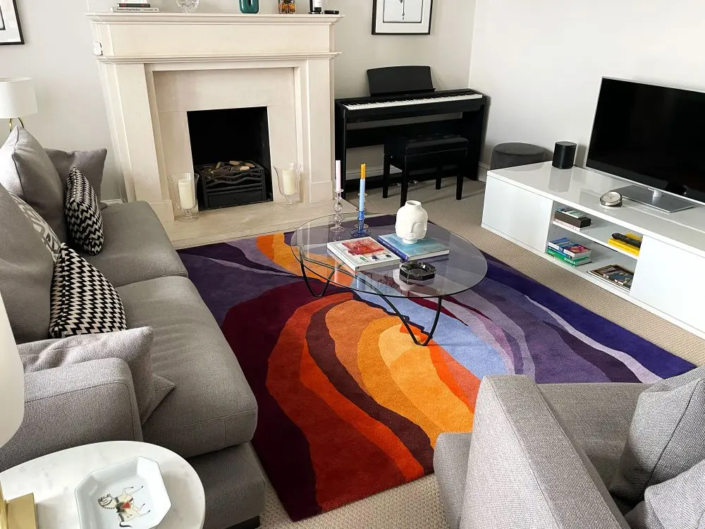 Antelope Canyon twilight rug by Sonya Winner