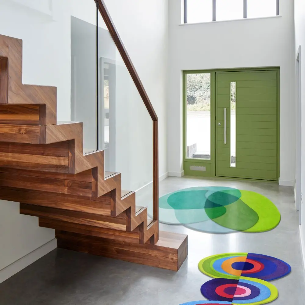Free Modern Rug Visualisation Jellybean Lime and Sonia and Sonya Runner by Sonya Winner