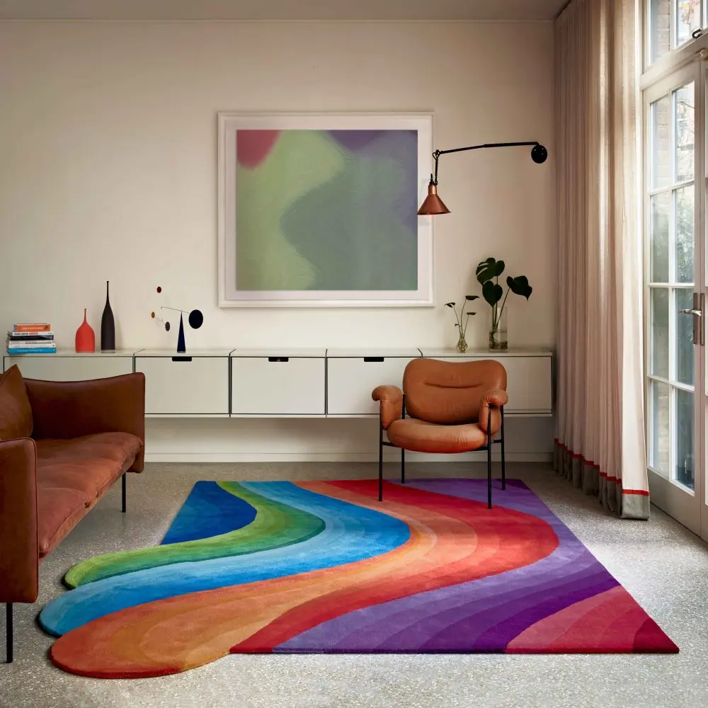 The Wave Rug by Sonya Winner and Jade Purple Brown