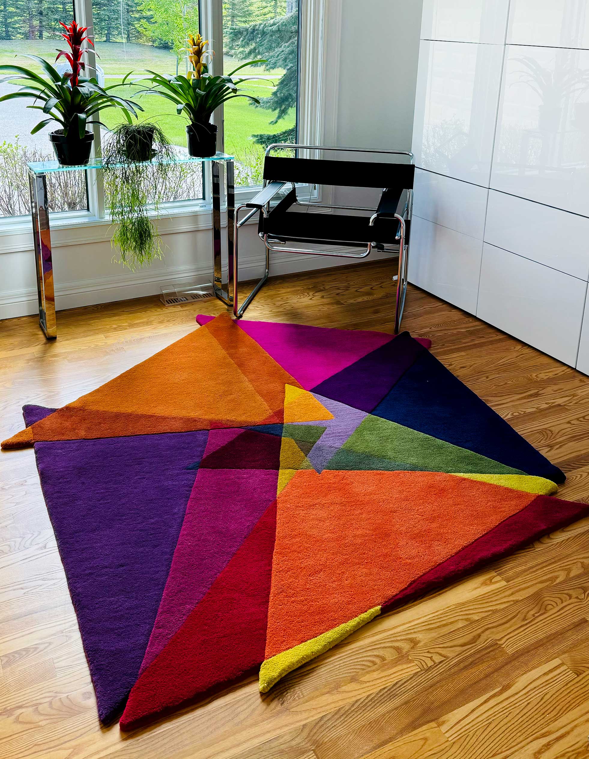 Vortex Irregular Orange Area Rug