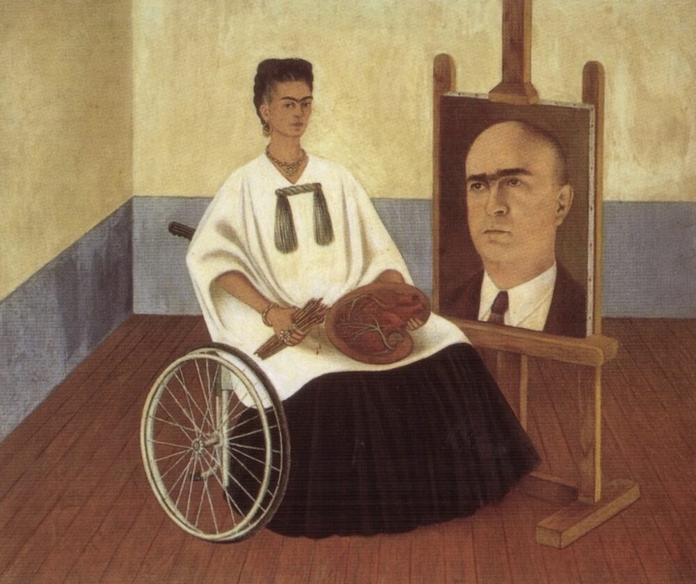 Frida Kahlo Self Portrait with the Portrait of Doctor Farill