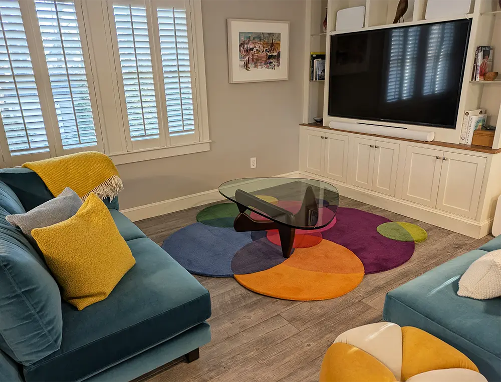 Bubbles rug in client home