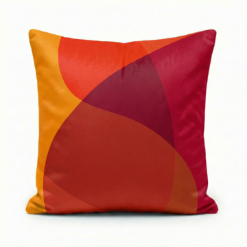 Yellow, orange, red and brown soft velvet Jellybean Mango cushions pillows