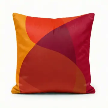 Yellow, orange, red and brown soft velvet Jellybean Mango cushions pillows