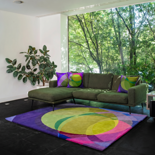 Galaxy cushions set of 3 on sofa