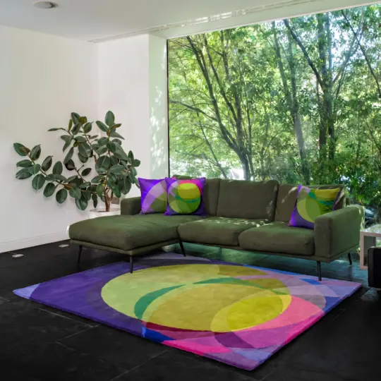 Galaxy cushions set of 3 on sofa