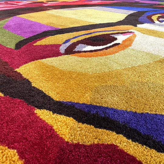 Viva Musa Rug close up of eye rug texture