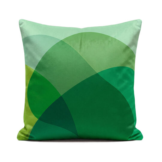 Green soft velvet Jellybean Lime cushion