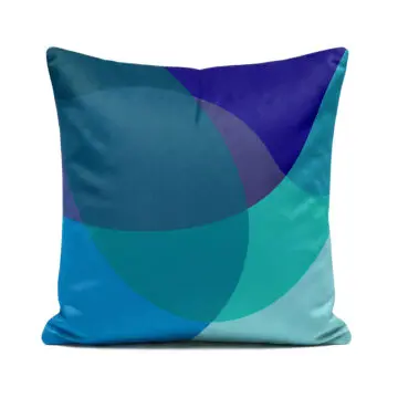Blue and purple soft velvet Jellybean cushions