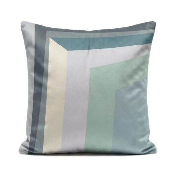 Luxury grey Rothko inspired soft velvet cushion