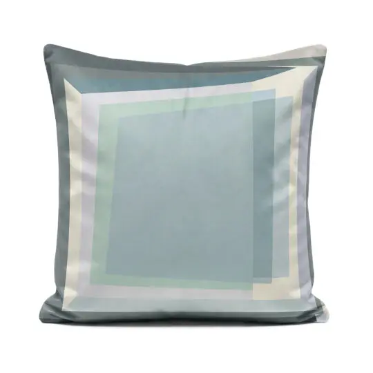 Luxury grey Rothko inspired soft velvet cushion