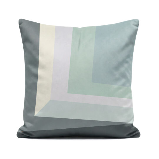 Luxury grey Rothko inspired soft velvet cushion
