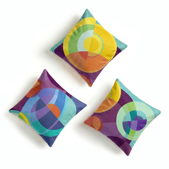 set of 3 sonia and sonya soft velvet cushions
